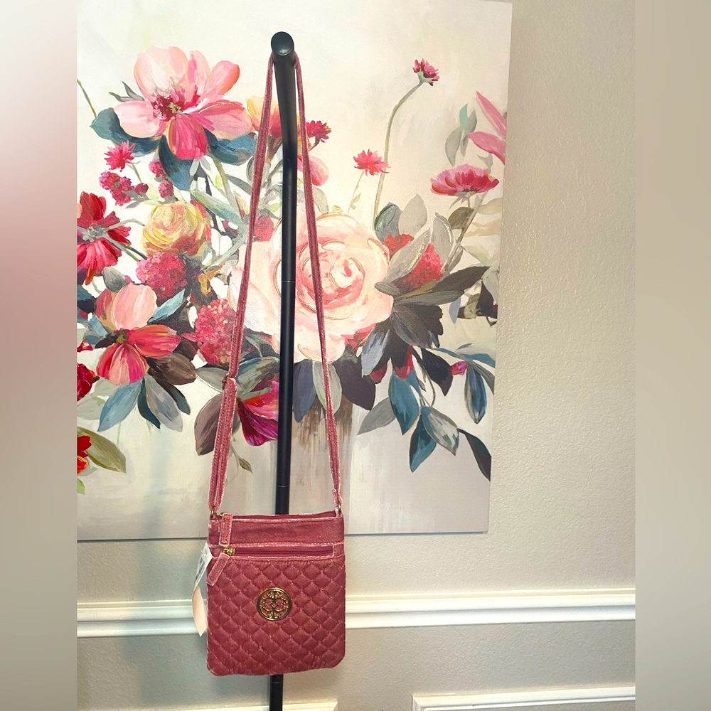 Quilted Pink Crossbody Bag